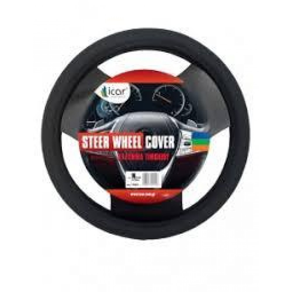 Icar SWC129 Kάλυμμα Τιμονιού Μαύρο Μ  37cm-39cm