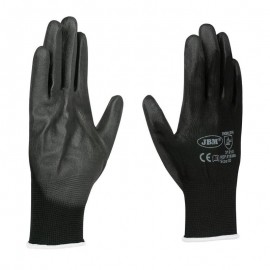 Jbm 51642 Γάντια Εργασίας με Πολυουρεθάνη σε Χρώμα Μαύρο Νο9 1 ζευγάρι