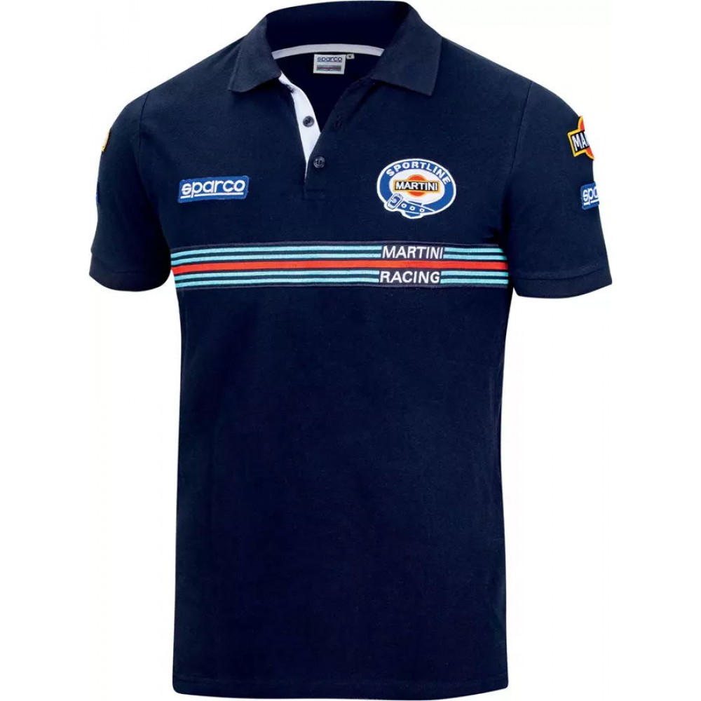 Sparco T-Shirt POLO REPLICA MARTINI-R TG S BLU MAR
