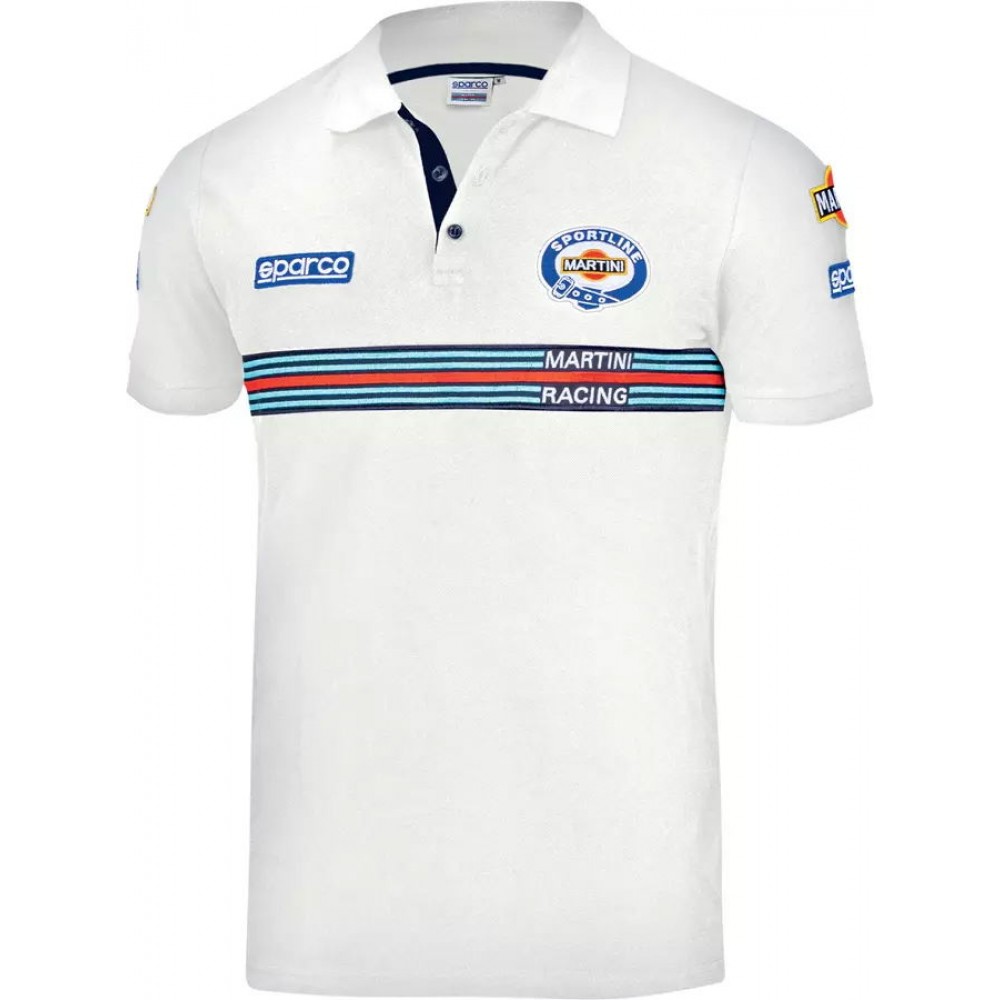 Sparco T-Shirt POLO REPLICA MARTINI-R TG XS BIANCO