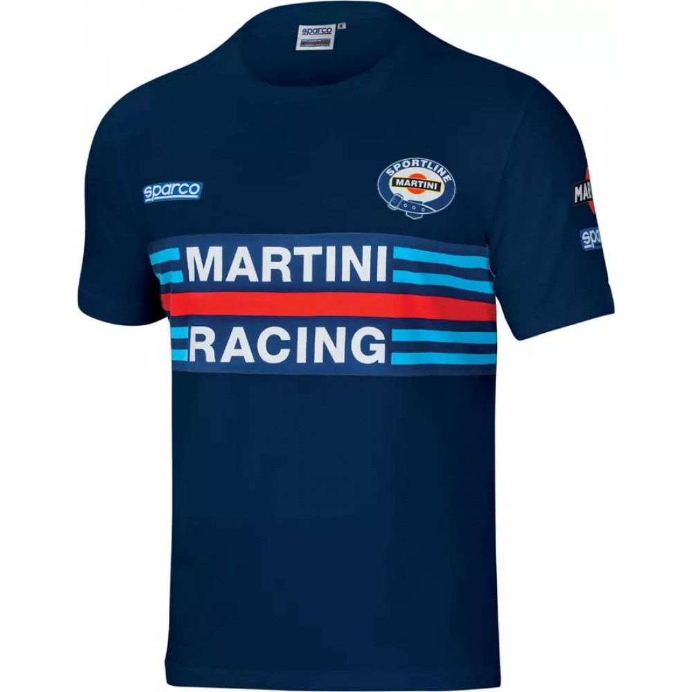 Sparco T-Shirt T-SHIRT MARTINI-R TG L BLU MARINE