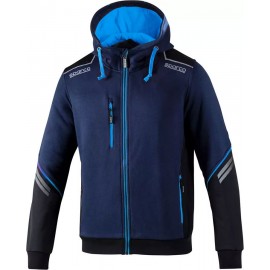 Sparco Τζάκετ HOODED FULL ZIP COLORADO BM/AZ TG X
