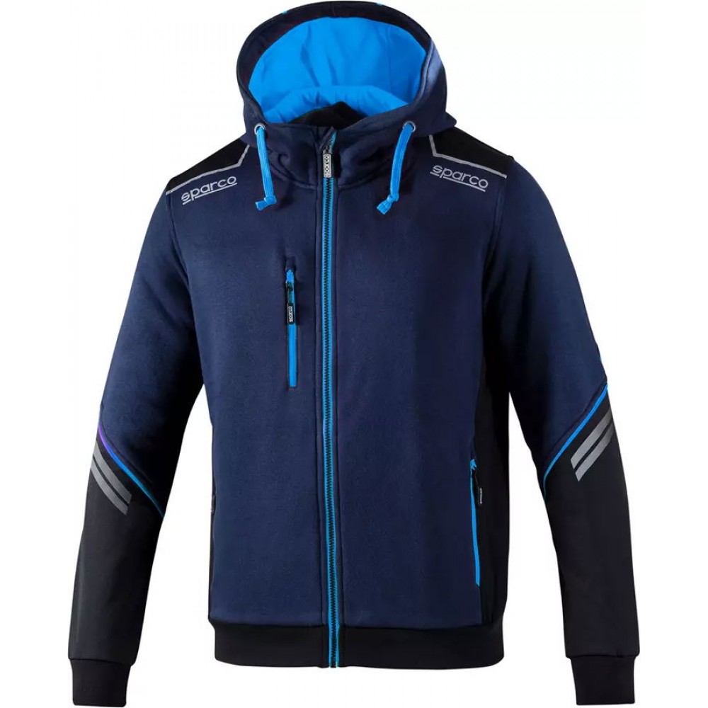 Sparco Τζάκετ HOODED FULL ZIP COLORADO BM/AZ TG X