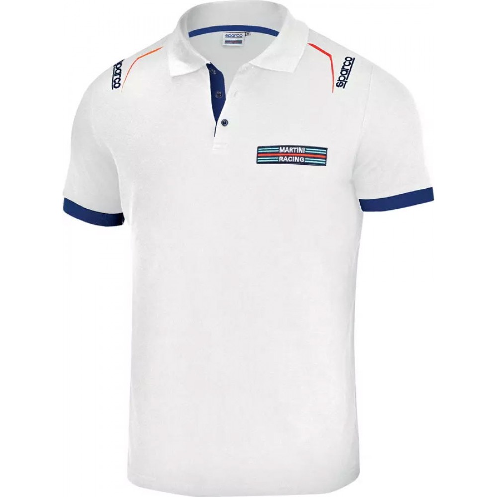 Sparco T-Shirt POLO MARTINI-R TG XS BIANCO