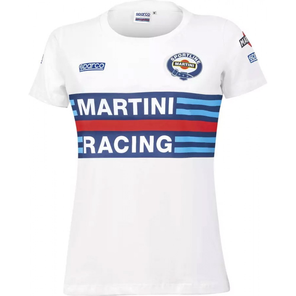 Sparco T-Shirt T-SHIRT LADY MARTINI-R TG M BIANCO