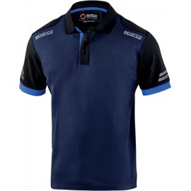 Sparco T-Shirt POLO TECH TOLEDO BM/AZ TG M