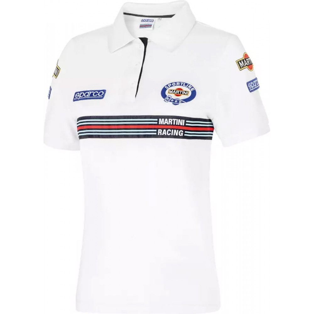 Sparco T-Shirt POLO REPLICA MARTINI-R LADY TG L BI