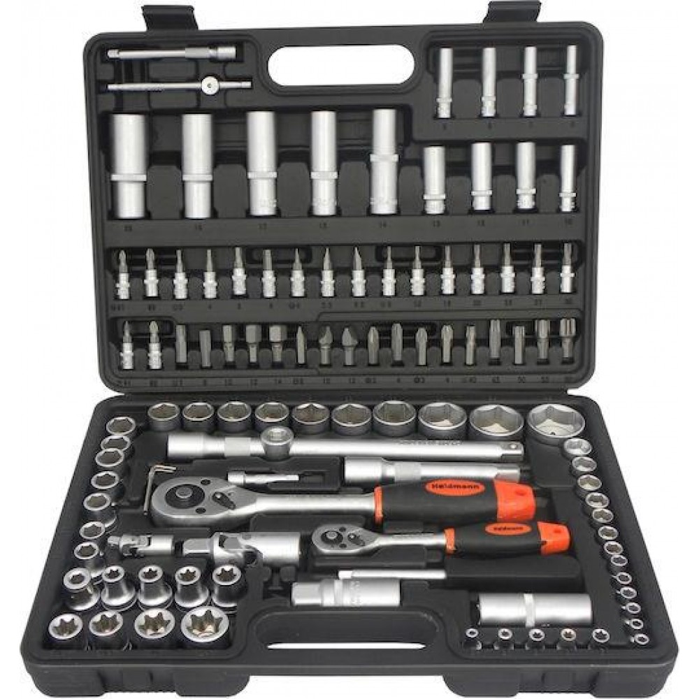 Heidmann G10151 Σετ Καστάνιας με Καρυδάκια 1/4'' - 1/2'' 108τμχ.