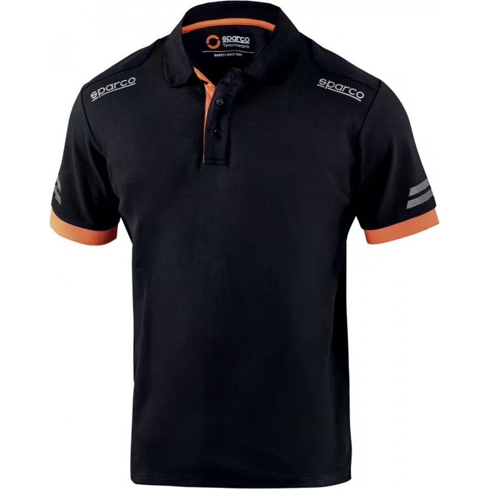 Sparco T-Shirt POLO TECH TOLEDO NR/AF TG XXL