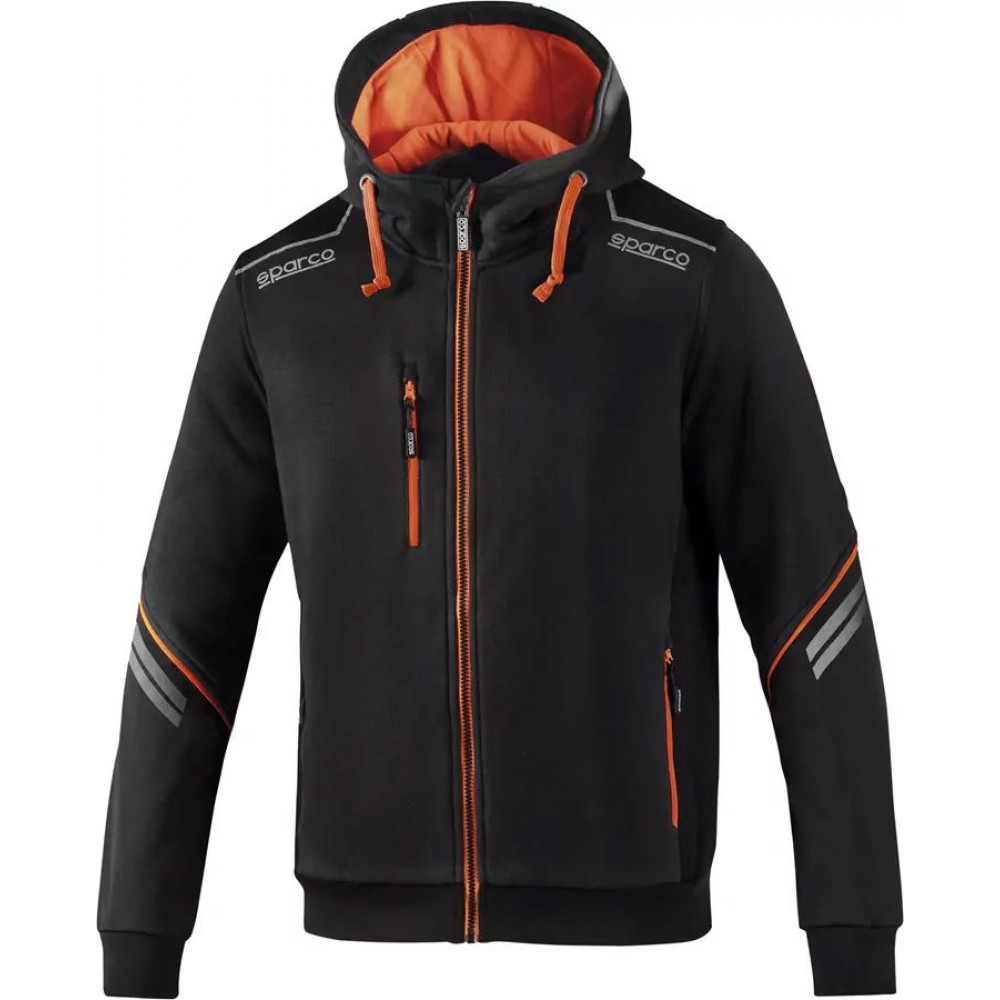 Sparco Τζάκετ HOODED FULL ZIP COLORADO NR/AF TG M